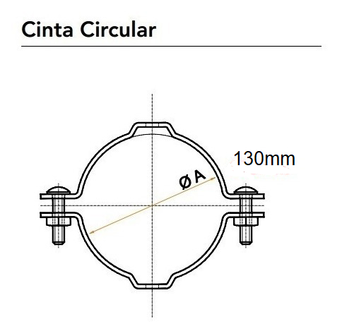 Cinta Circular 130mm para Poste 