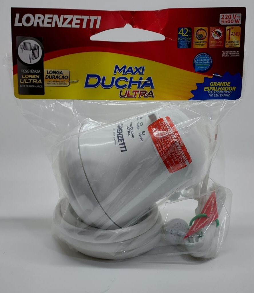 Chuveiro Maxi Ducha Ultra 5500W 220V LORENZETTI - CENTRAL ELÉTRICA