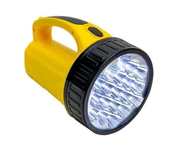 Lanterna de Led Recarregável Grande 19Leds Luz Farol Holoforte com Alça Bivolt