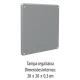 Tampa Cega Baixa PVC para Caixa de Passagem 20x20cm de Sobrepor Cinza HIDROSSOL